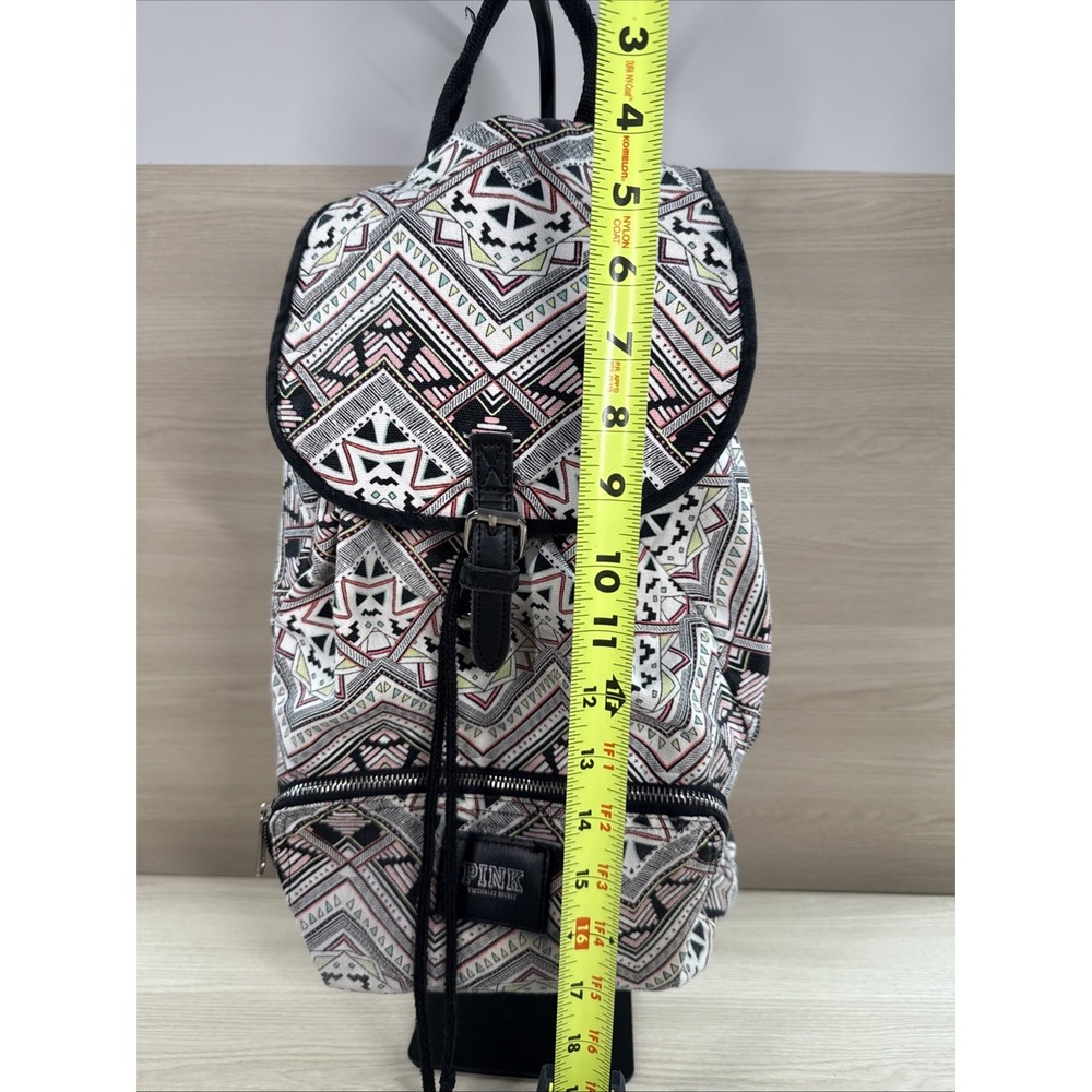PINK Victoria's Secret Backpack Drawstring Tribal Aztec Colorful Festival School - Picture 3 of 7